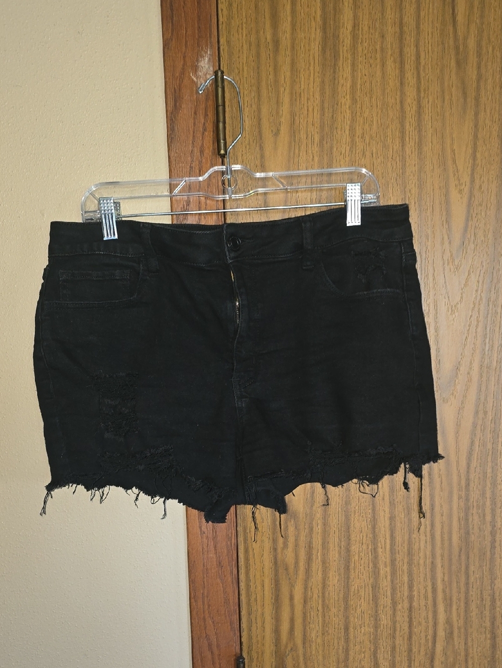 SO Black High-Rise Denim Shorts